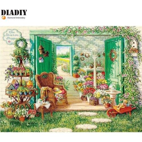 Full Square Diamond 5D DIY Diamond Painting garden 3D Embroidery Cross Stitch Mosaic Home Decor