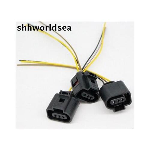 Shhworldsea 2pcs 3pin Oil sump oil level sensor plug placed a wiring harness for vw passat B5 for audi free shipping
