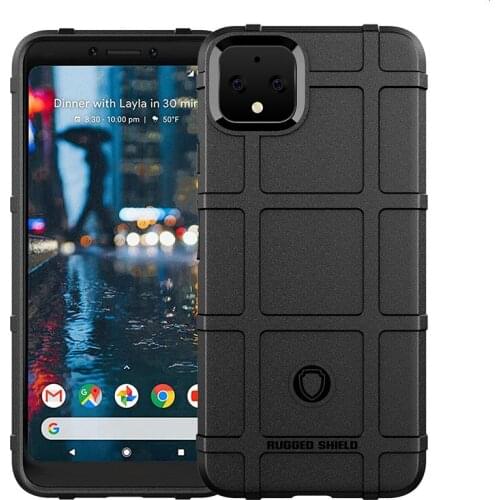 Carbon Fiber Silicone Phone Case For Google Pixel 4 XL Pixel4 XL Case 6.3 inch Rugged Armor Shock Absorption Shockproof Cover