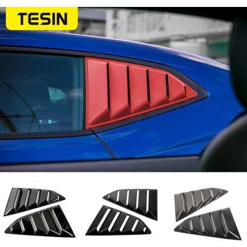 Car Side Window Scoop Louvers ABS Window Visor Cover Sun Rain Shade Vent for Chevrolet Camaro 2017+ LS LT RS SS Accessories