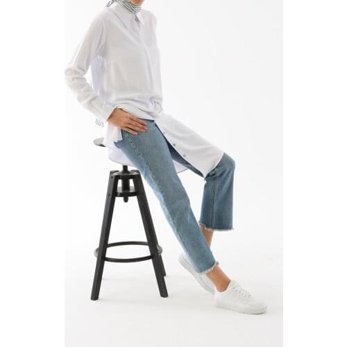 Hidden Button Shirt Tunic