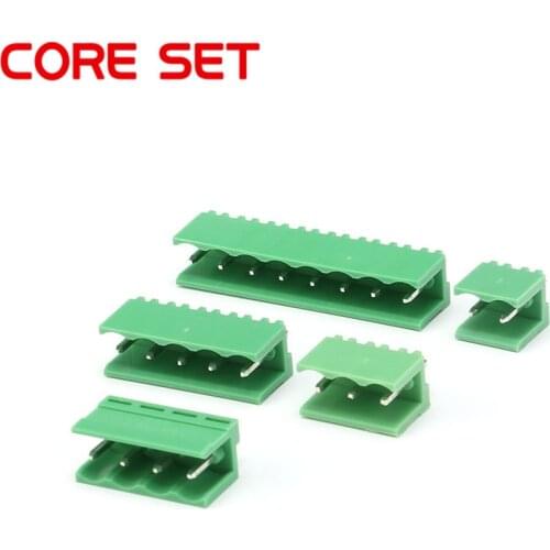 10pcs/Lot HT5.08 Straight Needle Socket 2/3/4/5/8 Pin Terminals Plug 5.08mm Pitch PCB Connector Screw Terminal Block 300V 10A