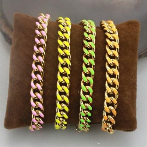 10pcs/lot New design adjustable plated bracelet,colorful enamel component,popular beauty jewelry cheap wholesale