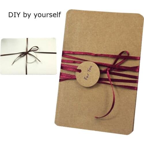 50 Pcs/lot Vintage DIY Blank Series Postcards Kraft Paper Greeting Card Brown White Black Gift Card Wholesale