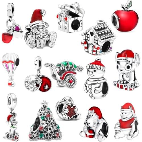 100% 925 Sterling Silver Feather Family Tree Snowflakes Boy Dangle Beads Fit Original Pandora Charms Bracelets DIY Women Jewelry