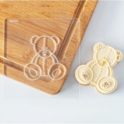 Acrylic Baby Birthday Embossed Mold Cake Fondant Mold Fondant Sugar Craft Cookies Embosser Cutter DIY Cake Decoration Tools