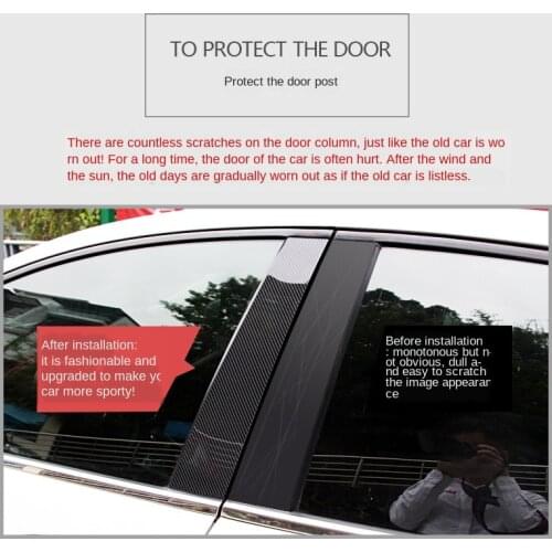 Car door window column trim decoration protection strip jewelry stickers for BMW 3 5 series X1 X3 X5 X6 Auto styling Accessories