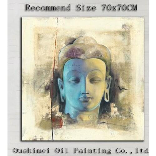 Free Shipping High Quality Modern Wall Decorative Religion Buddha Oil Painting For Wall Decoration Abstract Buddha Painting