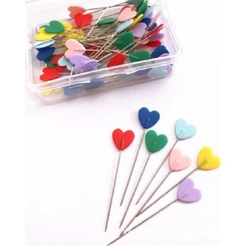 50PCS/Box Buttons Patchwork Pins Needles Flower Sewing Pins DIY Crafts with 6 Types Available DIY Apparel Sewing Pins