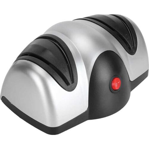 Electric Knife Sharpener Grinder 2-Stage Sharpening Tool Kitchen Accessory EU 220V Silver Black