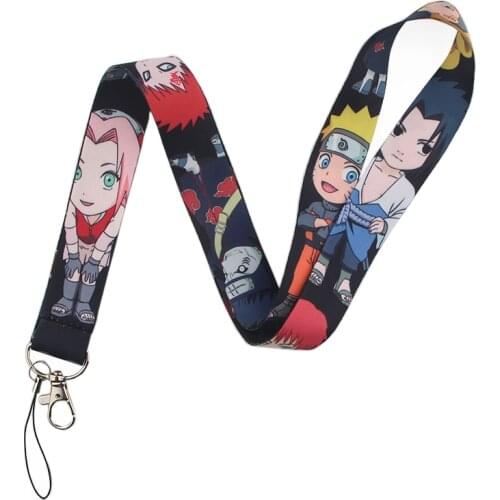 ER392 Anime Boy Ninja Cartoon Key Chain Lanyard Gifts For Child Students Friends Phone USB Badge Holder Necklace