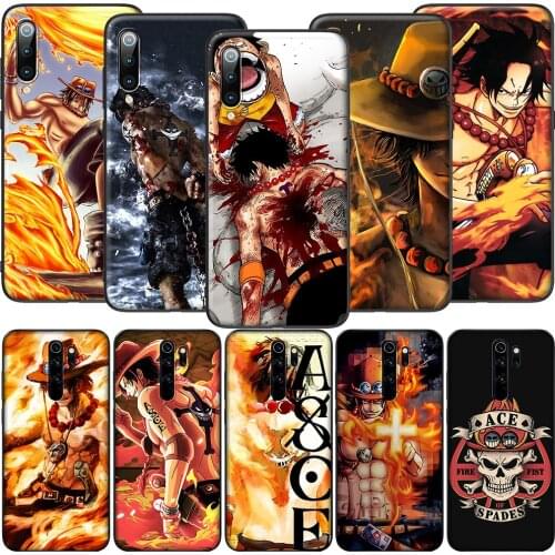 GX163 One Piece Ace Soft Silicone Case for Redmi Note 4X 5 5A Prime 6 6A 7 7A 8 8A 8T 9 9A 9C 9S Pro Lite