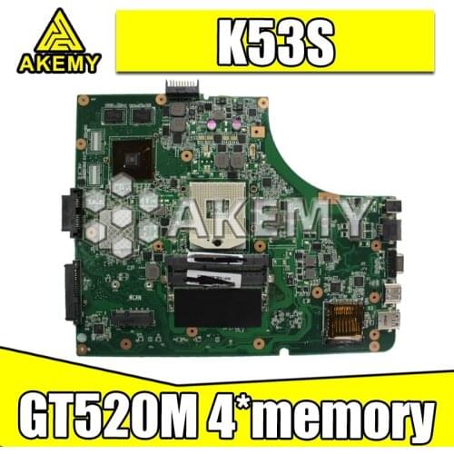 K53SV gt520M motherboard REV:3.0/3.1 For Asus K53SV A53S K53S X53S P53S K53SC K53SJ K53SM laptop motherboard 4* video memory