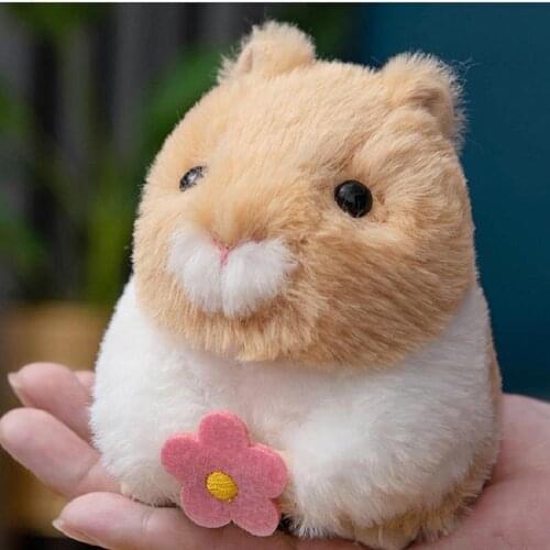 15cm Kawaii Hamster Wagging Tail Plush Animal Doll Pig Rabbit Sing Songs Funny Sound Voice Toy Pets Gift Decompression Toys