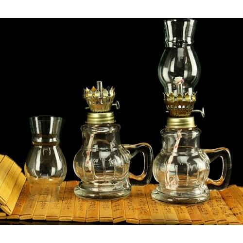 Kerosene Lamp Candle Holders Glass For Birthday Decoration Decorative Handmade Taper Candle Holder