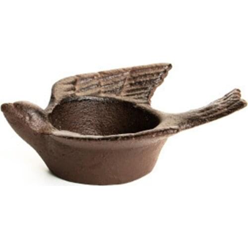 Creative Retro Cast Iron Art Candle Holder Ancient Bird Shaped Metal Vintage Nostalgic Handmade Ashtray Storage Boxs Candle Hook