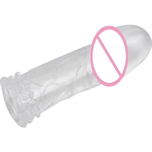 Reusable Silicone Condoms Sex Toys For Men Male Adult Sex Products Penis Enlargement Cock Extender Sleeve Penis Sleeve