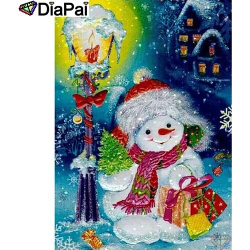 DIAPAI 5D Diamond Embroidery Needlework Kit "Cartoon snowman gift" Diy Diamond Painting Cross Stitch Home Decoration Gift A26771