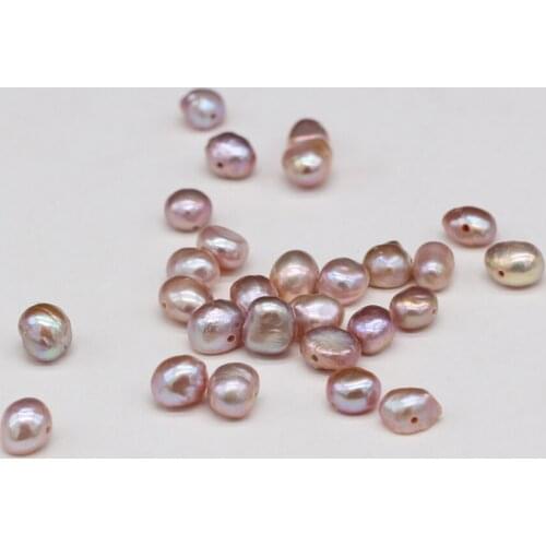 Natural Freshwater Aquaculture Pearl Horizontal Hole Two-sided Light Pink for Jewelry Making DIY Elegant Necklace Bracelet 20pcs