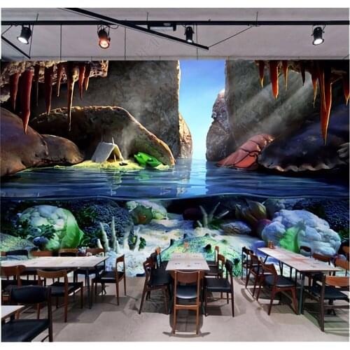 New 8D Large Mural Block 3d Wallpaper colourful mural 3d seabed mural for Sofa Background restaurant 3d Wallcovering Decor