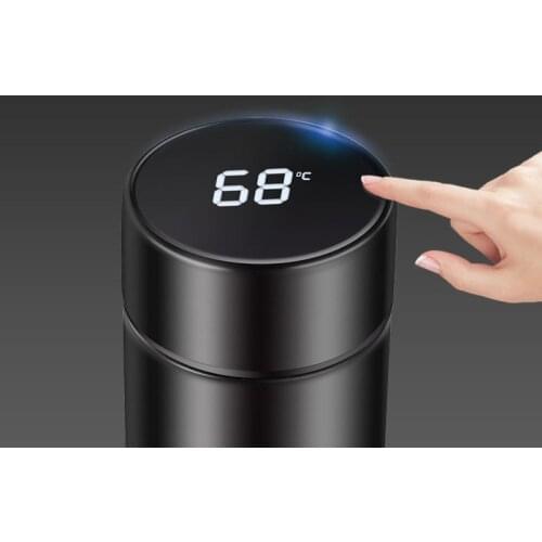 New Smart thermos Bottle Double Wall Insulated Vacuum Flask Stainless Steel Water Cup With LCD Touch Screen Waterproof Gift Cups
