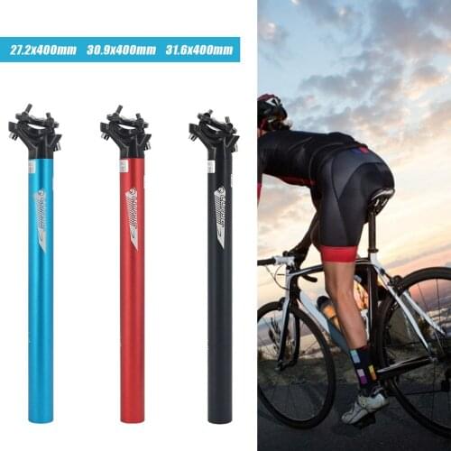 MTB Bicycle Seat Post 27.2/30.9/31.6mm*400mm Seatpost Aluminum Alloy Adjustable Angle MTB Seat Post for Mountain Road Bikes