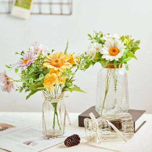 Sunflower Hydrangea Combination Flower Bouquet for diy home garden table decoration Photo Props