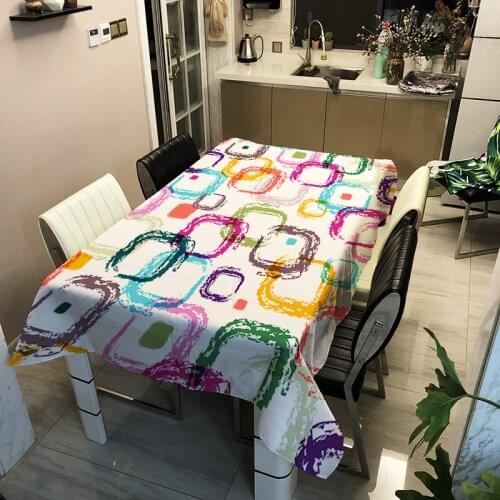Polyester Waterproof Table cloth Rectangle Table Cover Home -Kitchen Living Room Decor Nappe Table Manteles