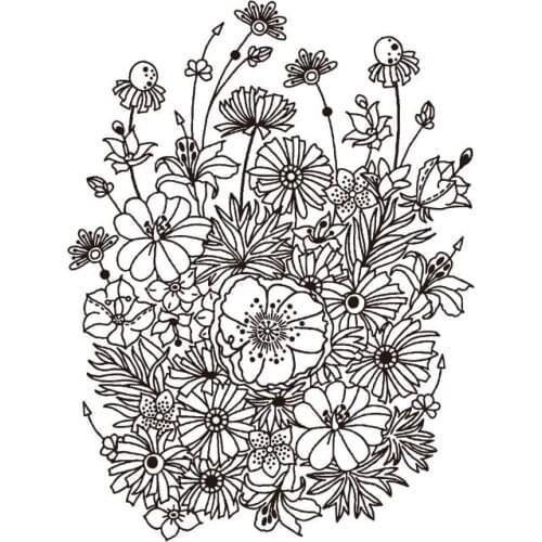 Flowers Transparent Clear Silicone Stamp/Seal for DIY scrapbooking/photo album Decorative clear stamp B0014