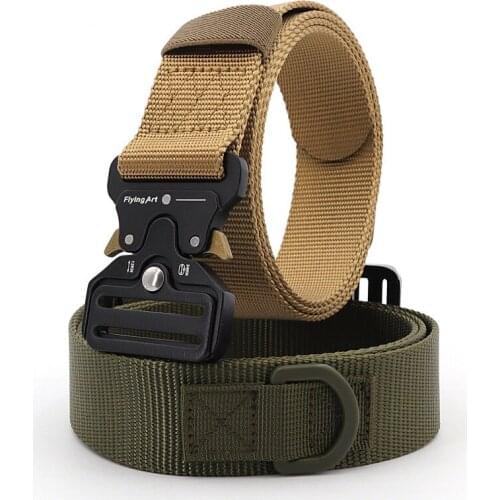 Mens Tactical Belt Quick Release Buckle Military Nylon Outdoor Multifunctional Training Waist Strap Leisure Cinto Unisex