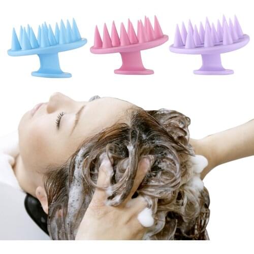 3pcs Silicone Shampoo Scalp Hair Massager Clean Brush Bath Shower Hair Cleaning Brush Comb hair care tool