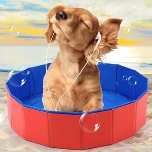 Pet Bathtub Foldable Bathtub Bathing Accessories Large Dog Dedicated Swimming Pool Bathtub Bathing Bucket Cat Washing Bathtub