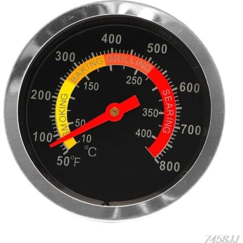 Stainless Steel BBQ Smoker Grill Thermometer Temperature Gauge 50-800 Degrees Fahrenheit 10-400/50-350/50-500 Degrees Celsius