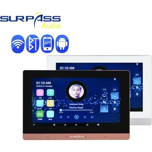 Home Cinema Theater Smart Android Wall Amplifier 7inch Screen Keypad Music Panel Mount In Wall Mini Amplifier,Bluetooth WIFI Amp