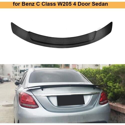 W205 4 Door RT-style Carbon Fiber Car Rear Trunk Wing Spoiler for Mercedes Benz C Class W205 4 Door Sedan 2015-2021
