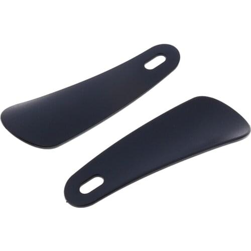 2Pcs Black 11cm Professional Plastic Shoe Lifter Tool Horn Spoon Shoehorn Handle Shoehorn Shoe
