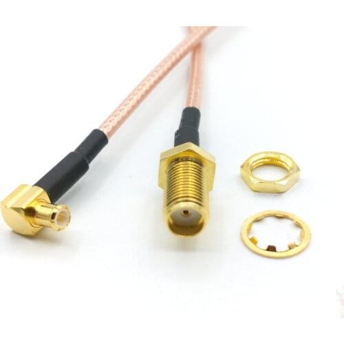 20PCS SMA Jack to MCX Plug Pigtail RG316 Cable MCX Male Right Angle to SMA Female Straight Cable