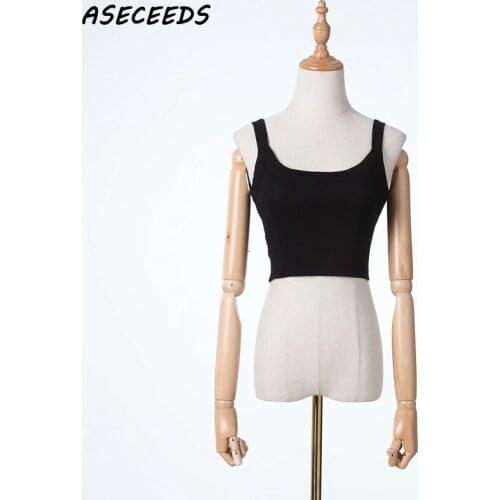 2020 Summer cute black crop top women tank top women underwear white tank tops sexy backless top cropped vintage sexy