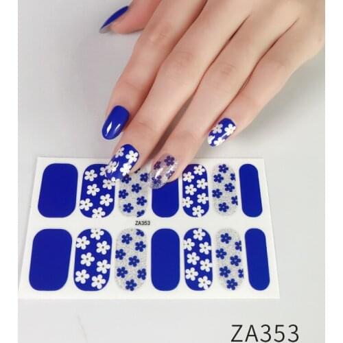 2021 Geometric Bronzing Nail Stickers New Spring And Summer 14 Post Full Cover 3D Daisy Cat Nail Beauty Sticker Nail Art Decal