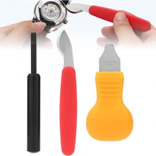 3Pcs Professional Watch Case Opener Blade Back Cover Pry Remover Set High Hardness Watch Part Repairing Tool For Watchmaker
