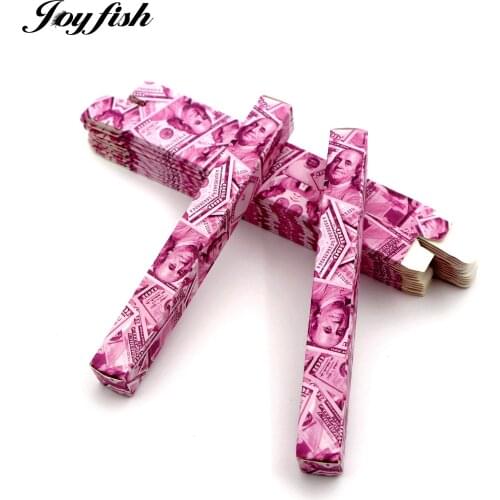 Lash Glue Pen Packaging Wholesale 50/60Pcs Pink Money Self-adhesive Magic Eyeliner Paper Box Package Makeup Tools