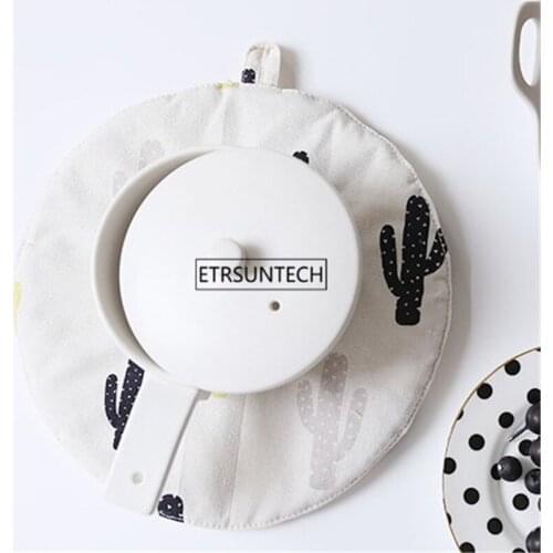 50pcs Cloth Dining Table Placemat Coaster Kitchen Accessories Mat Cup Bar Mug Cartoon Plant Drink Pads