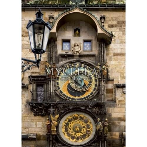 5D DIY Diamond Painting Prague Clock diamond embroidery full Diamond mosaic Buildings Handicraft drills Crafts Christmas Gift
