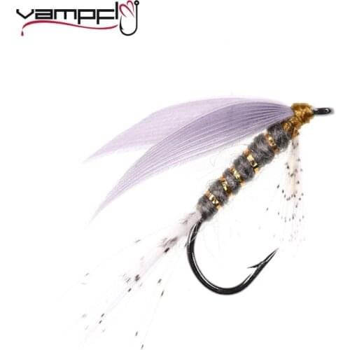 Vampfly 8PCS Trout Fishing Fly Lure Baits #12 Trout Wet Flies Nymph Larva Fly Tying Hook