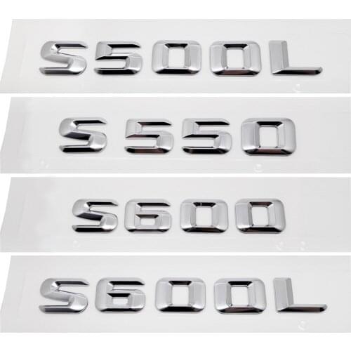 Car Accessories For Benz Metal Rear Sticker For Mercedes Benz S Class S500L S550 S600 S600L W221 Car Emblem Badge Silver Decal