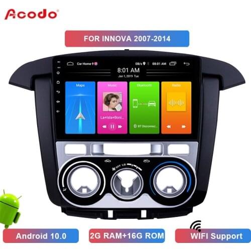 ACODO 2+16G Android 10.0 Car Radio Multimedia Player For Toyota INNOVA 2007-2014 Navigation GPS 2 din