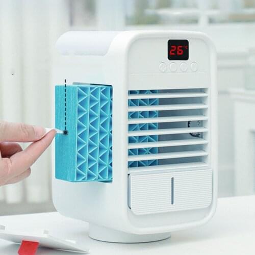 Evaporative Air Conditioner Mini air Cooler Humidifier Fan Indoor Cooling Personal Home Bedroom Nightstand