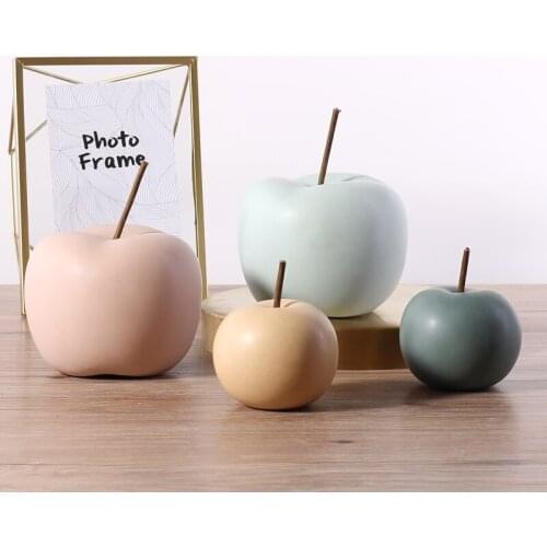 Creative ceramic Apple ornaments Arts and Crafts fruit miniature figurines fairy garden home decoration accessories modern gifts
