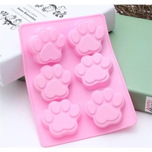 Best Promotion!!! Cat Paw Print Bakeware Silicone Mould Chocolate Cookie Candy Soap Resin Wax Mold Cake Decorating Tools