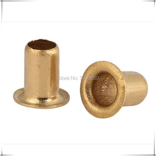 M6x8mm Brass Copper Single Tube Hollow Tubular Rivet For PCB 500pcs/lot